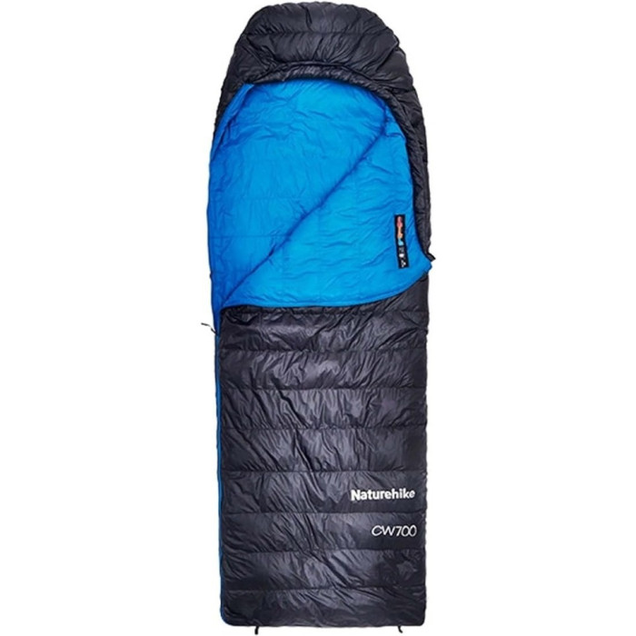 Спальний мішок Naturehike CW700 CNK2450WS048, p-р L, Black-Blue (6927595788134)