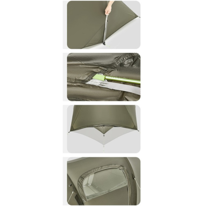 Намет Naturehike Opalus 2, UL, CNK2450WS036, Dark Green (6927595795903)