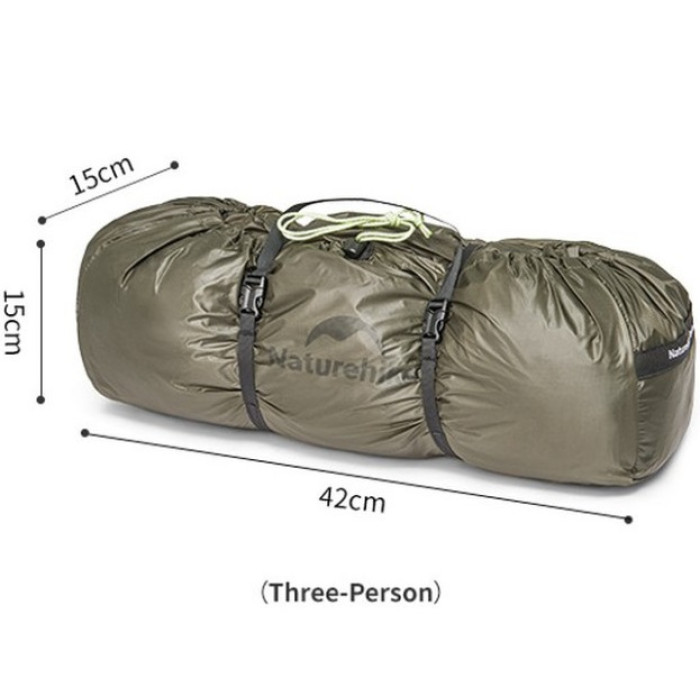 Палатка Naturehike Opalus 3, UL, CNK2450WS036, Dark Green (6927595795910)