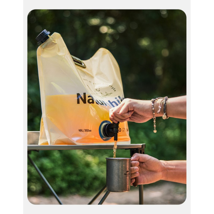 Складаний контейнер для води Naturehike CNK2450CF027, 10L, Yellow (6927595798355)
