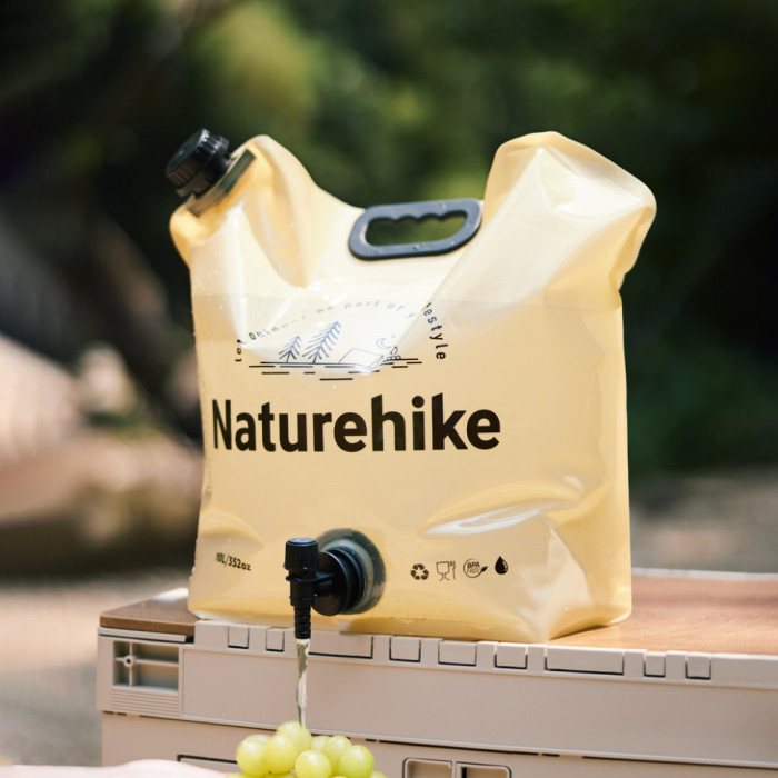 Складаний контейнер для води Naturehike CNK2450CF027, 10L, Yellow (6927595798355)