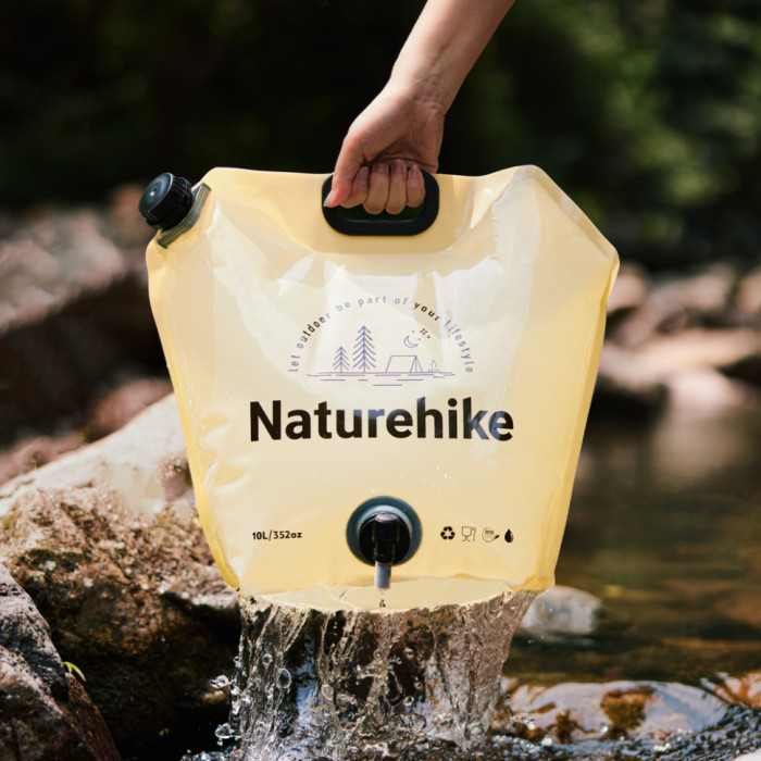 Складаний контейнер для води Naturehike CNK2450CF027, 10L, Yellow (6927595798355)