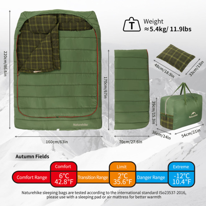 Спальний мішок Naturehike CNK2350WS019, Green (6975641882411)
