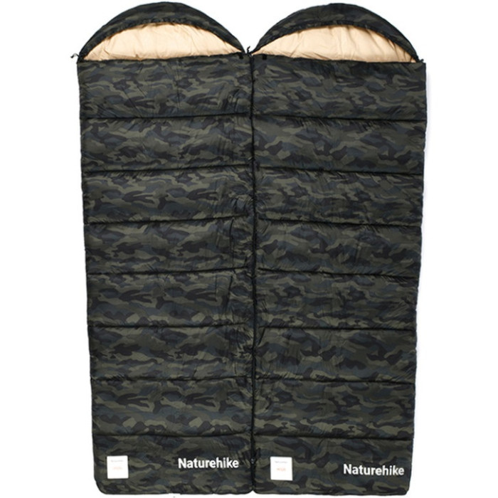 Спальний мішок Naturehike M320 CNK2350WS023, Left Zip, Green Camouflage (6975641889199)