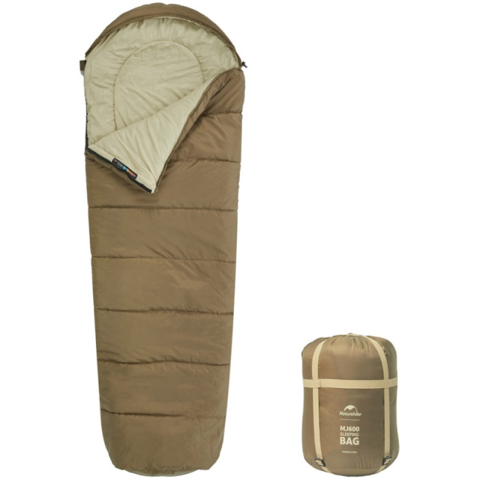 Спальний мішок Naturehike MJ600 CNK2300SD014, Brown (6976023923098)