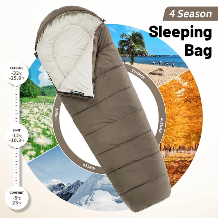 Спальний мішок Naturehike MJ600 CNK2300SD014, Brown (6976023923098)