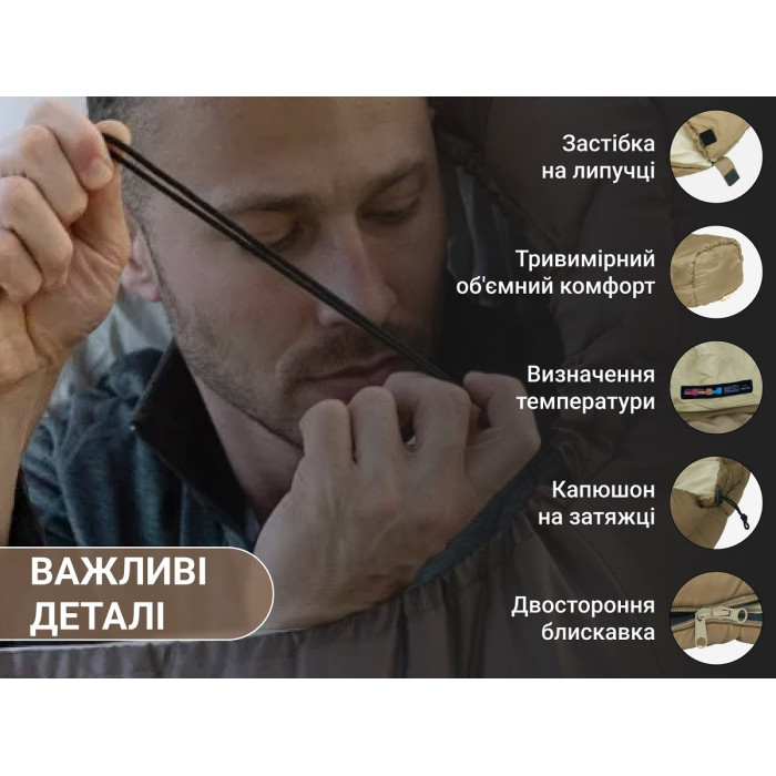 Спальний мішок Naturehike MJ600 CNK2300SD014, Brown (6976023923098)