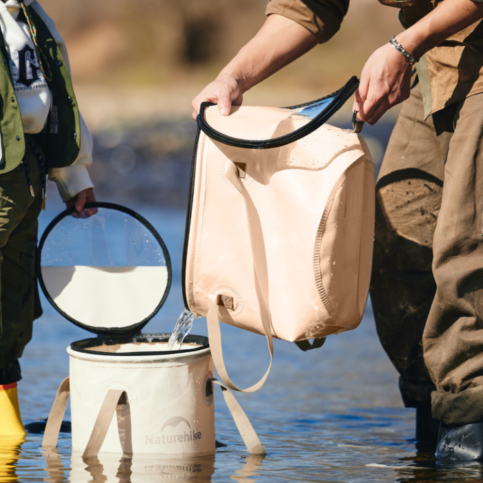 Відро складане Naturehike CNK2350CF010, 20L, Beige (6976507661416)