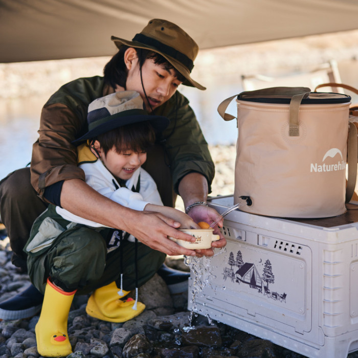 Відро складане Naturehike CNK2350CF010, 20L, Beige (6976507661416)