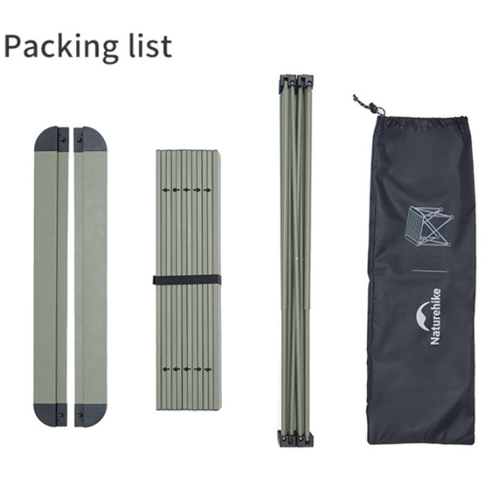Стол складной Naturehike CNK2450JJ013, M, aluminium, Grey (6976507663267)
