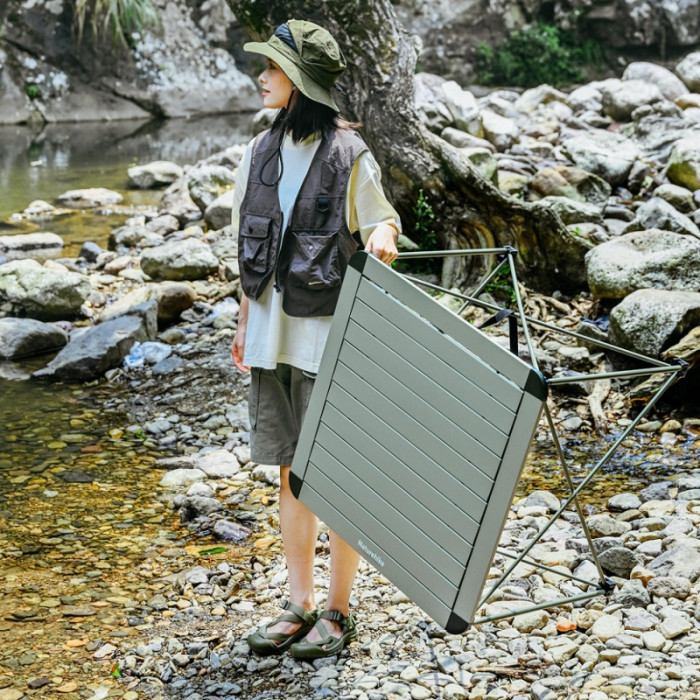 Стол складной Naturehike CNK2450JJ013, M, aluminium, Grey (6976507663267)