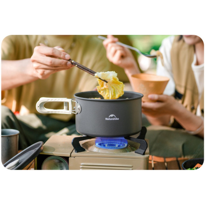  Набір посуду (2 каструлі, чайник, сковорідка) Naturehike CNK2450CF010, aluminium (6976507663281)