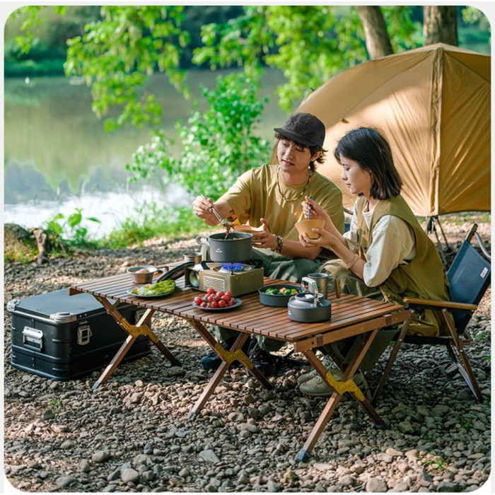  Набір посуду (2 каструлі, чайник, сковорідка) Naturehike CNK2450CF010, aluminium (6976507663281)