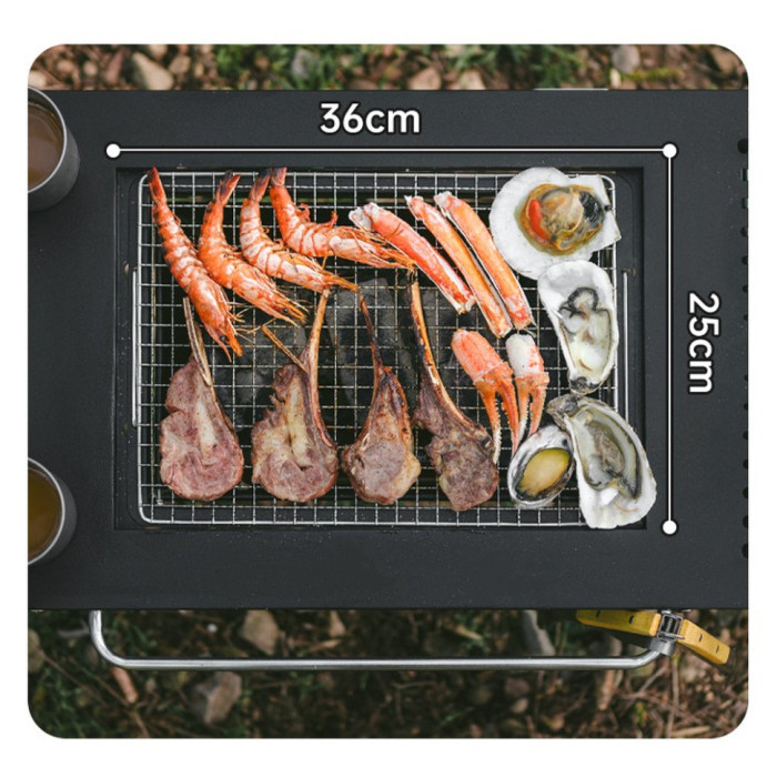 Стіл для барбекю сталевий Naturehike CNK2350CF018, Black (6976507663960)