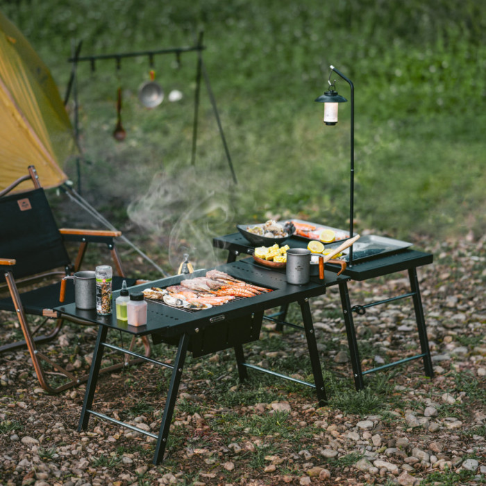 Стіл для барбекю сталевий Naturehike CNK2350CF018, Black (6976507663960)