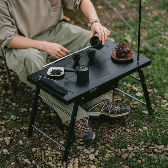 Стіл для барбекю сталевий Naturehike CNK2350CF018, Black (6976507663960)