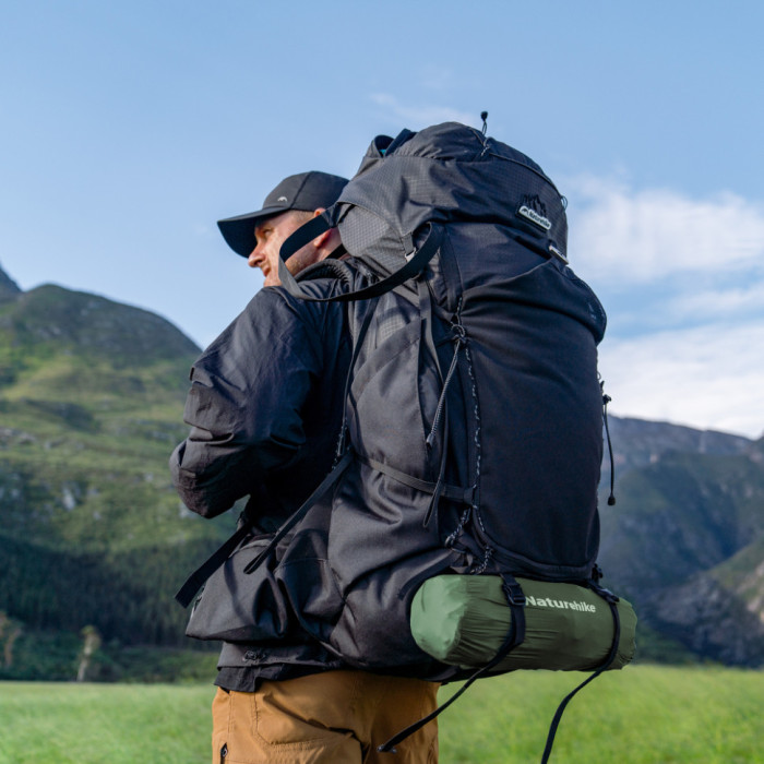 Матрац надувний подвійний із мішком для надування Naturehike CNK2550WS019, 65 mm, Green (6977465869593)