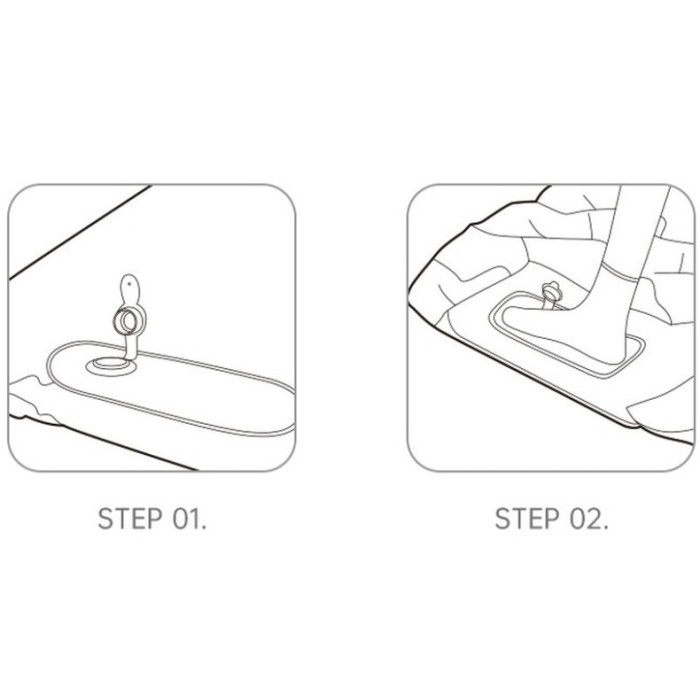 Матрац надувний одинарний із вбудованою помпою Naturehike CNK2550WS019, 65 mm, Blue (6977465869661)