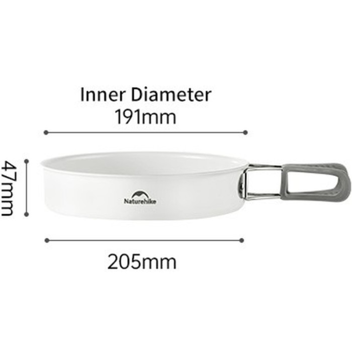 Сковорода Naturehike CNK2450CF013, 17.5 cm, aluminium, white (6927595711026)