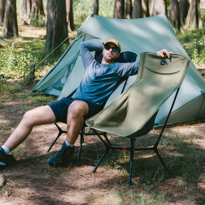 Стілець складаний ультралегкий Naturehike CNK2550JJ013 Yamami YL01, розмір L, Black (6927595774410)