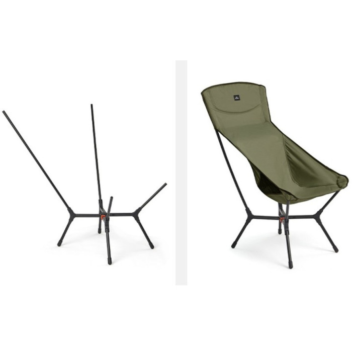 Стілець складаний ультралегкий Naturehike CNK2550JJ013 Yamami YL01, розмір L, Black (6927595774410)
