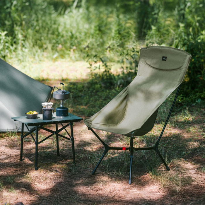 Стілець складаний ультралегкий Naturehike CNK2550JJ013 Yamami YL01, розмір L, Black (6927595774410)