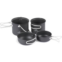 Набір посуду (2 каструлі, 2 кришки) Naturehike NH18T018-G, aluminium (6927595785515)