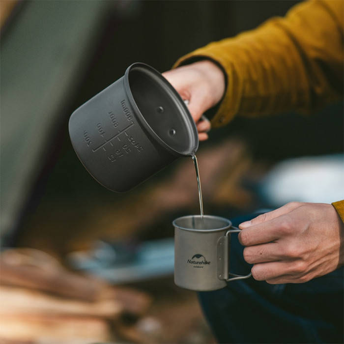 Набір посуду (2 каструлі, 2 кришки) Naturehike NH18T018-G, aluminium (6927595785515)