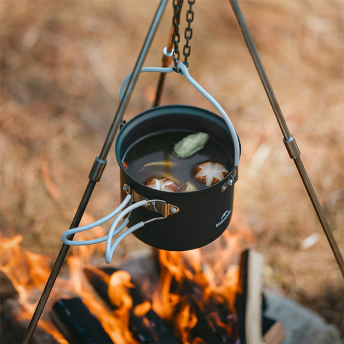 Набір посуду (2 каструлі, 2 кришки) Naturehike NH18T018-G, aluminium (6927595785515)
