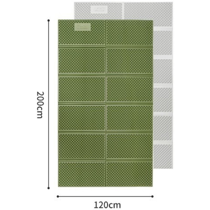 Килимок складаний подвійний IXPE Naturehike CNK2450WS044, 200x120х1.8 cm, Green (6927595789995)