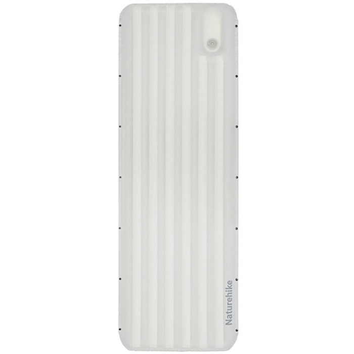 Матрац надувний одинарний із мішком для надування Naturehike CNK2450WS034, 9.5 cm, White (6975641888048)