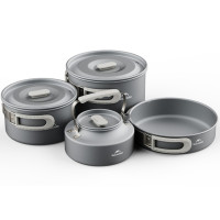  Набір посуду (2 каструлі, чайник, сковорідка) Naturehike CNK2450CF010, aluminium (6976507663281)