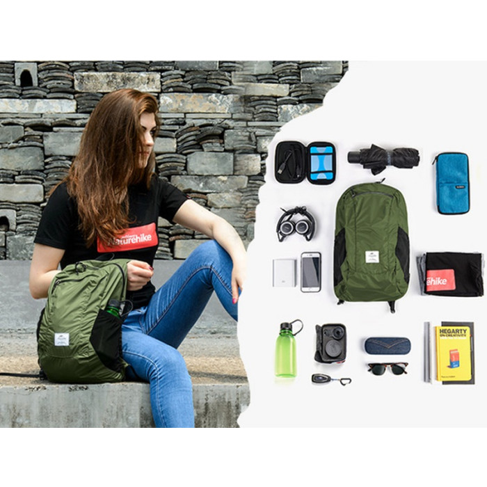 Рюкзак Naturehike Ultralight NH17A012-B, 18L, Green (6976507663762)