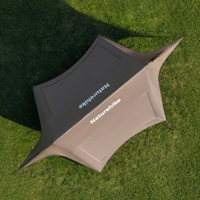 Туристический тент Naturehike Cloud Skies Tarp Lite CNK2650WS023, 960 х 485 х 260 см, темно-коричневый (6977465860941)