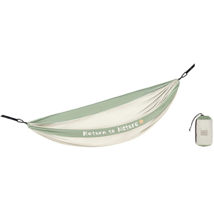 Гамак сверхлегкий Naturehike двойной NH21DC011, бело-зеленый (6977465862549)