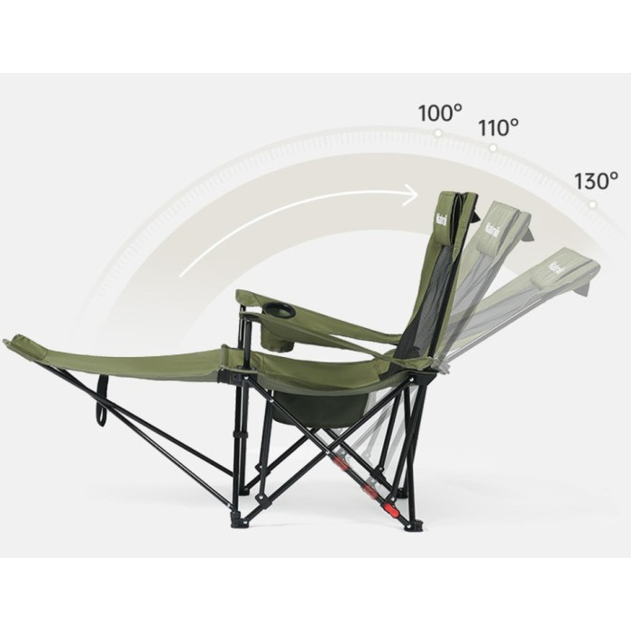 Крісло-шезлонг Naturehike CNK2550JJ023 Nightfall T05, Steel, Khaki (6977465865700)