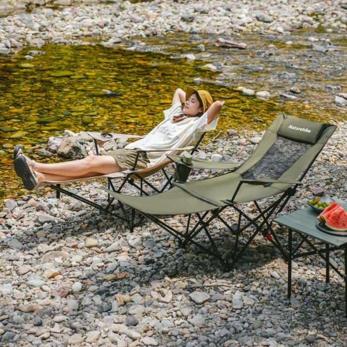 Крісло-шезлонг Naturehike CNK2550JJ023 Nightfall T05, Steel, Khaki (6977465865700)
