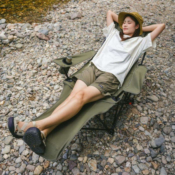 Крісло-шезлонг Naturehike CNK2550JJ023 Nightfall T05, Steel, Khaki (6977465865700)