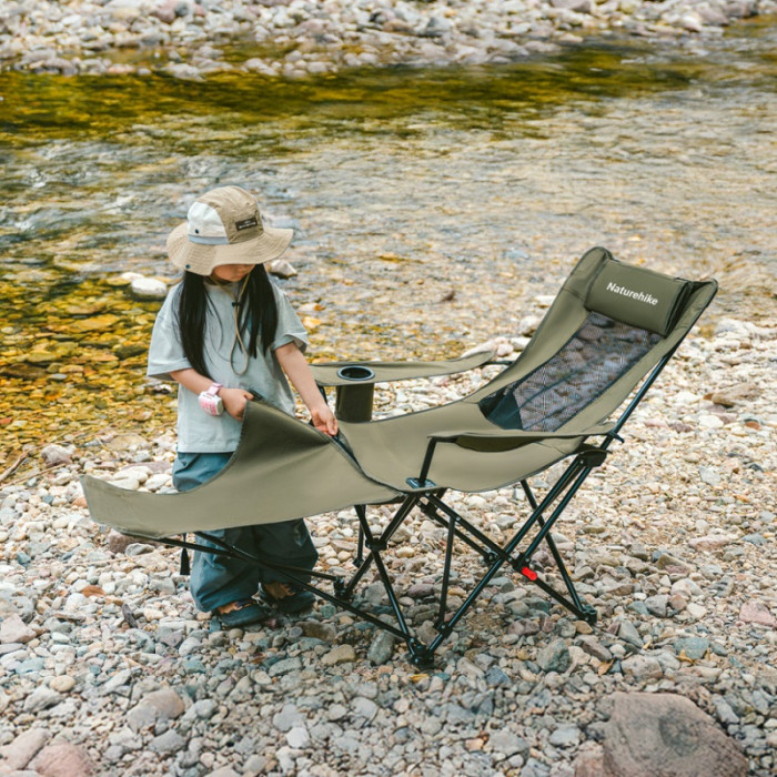 Крісло-шезлонг Naturehike CNK2550JJ023 Nightfall T05, Steel, Khaki (6977465865700)
