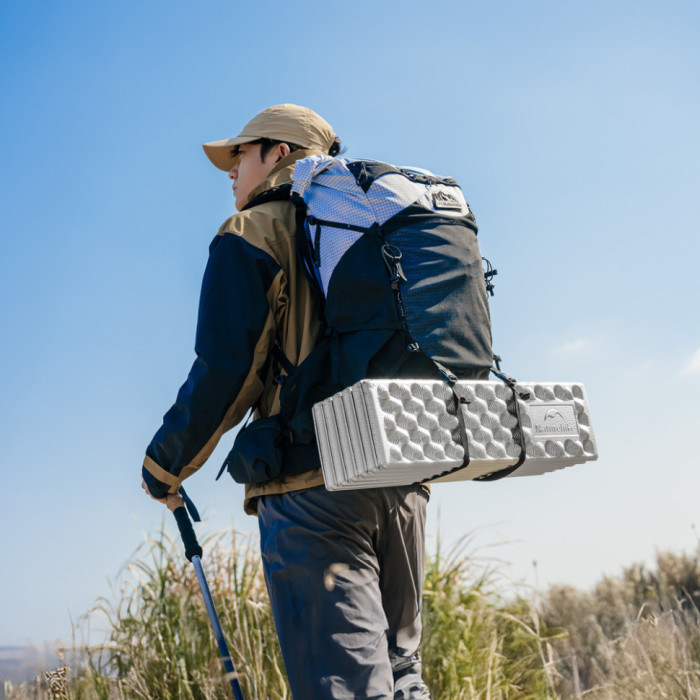 Коврик туристический складной одноместный IXPE Naturehike CNK2650WS010 с алюминиевой пленкой, 185x56x2.3 см, желтый (6977465865731)