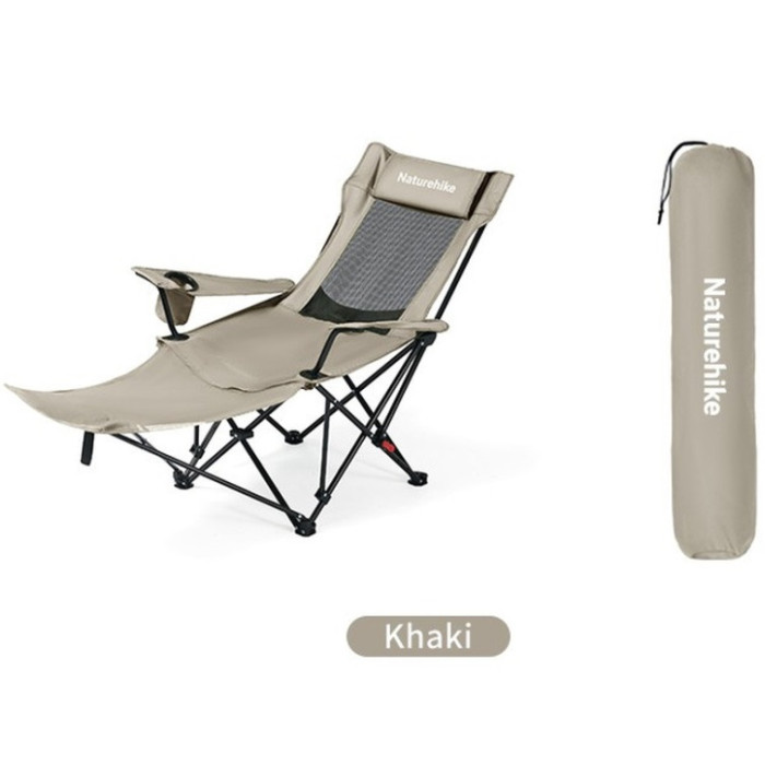 Крісло-шезлонг Naturehike CNK2550JJ023 Nightfall T05, Steel, Khaki (6977465865700)