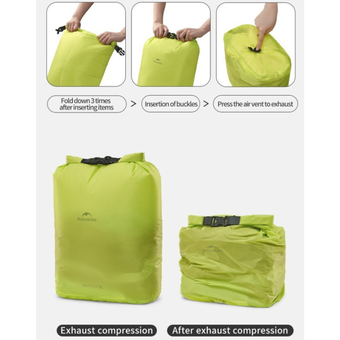 Гермомішок Naturehike CNK2550XB012, 8L, White (6977465868367)