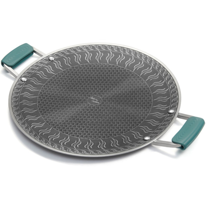 Сковорода з нержавіючої сталі з силіконовими ручками Naturehike CNK2550CF011, 34 х 34 см (6977465868534)