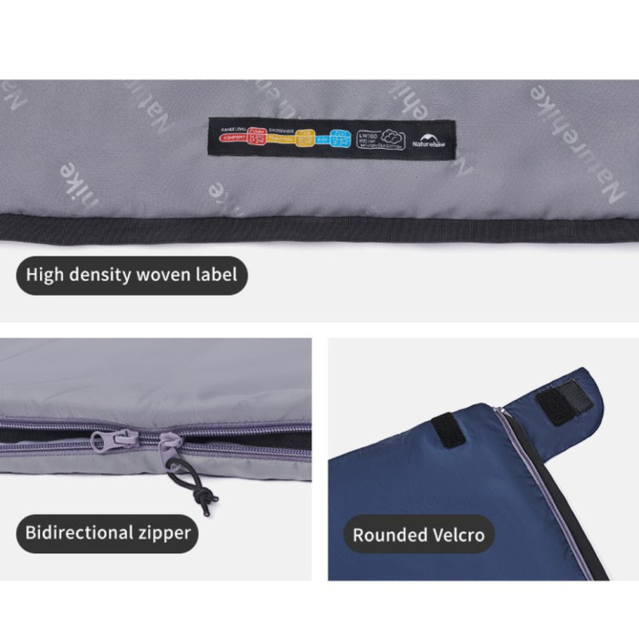 Спальний мішок Naturehike LW180 CNK2550WS026 Sunny Day PL01, (14°C) XL, Blue (6977465868602)