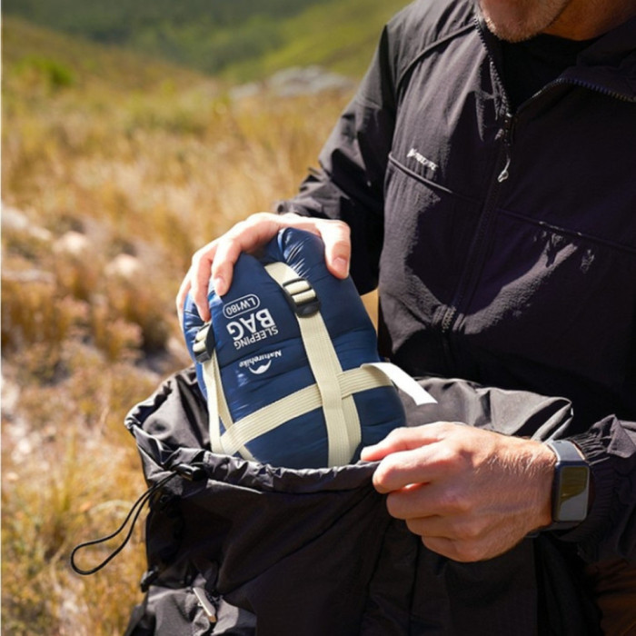 Спальний мішок Naturehike LW180 CNK2550WS026 Sunny Day PL01, (14°C) XL, Blue (6977465868602)