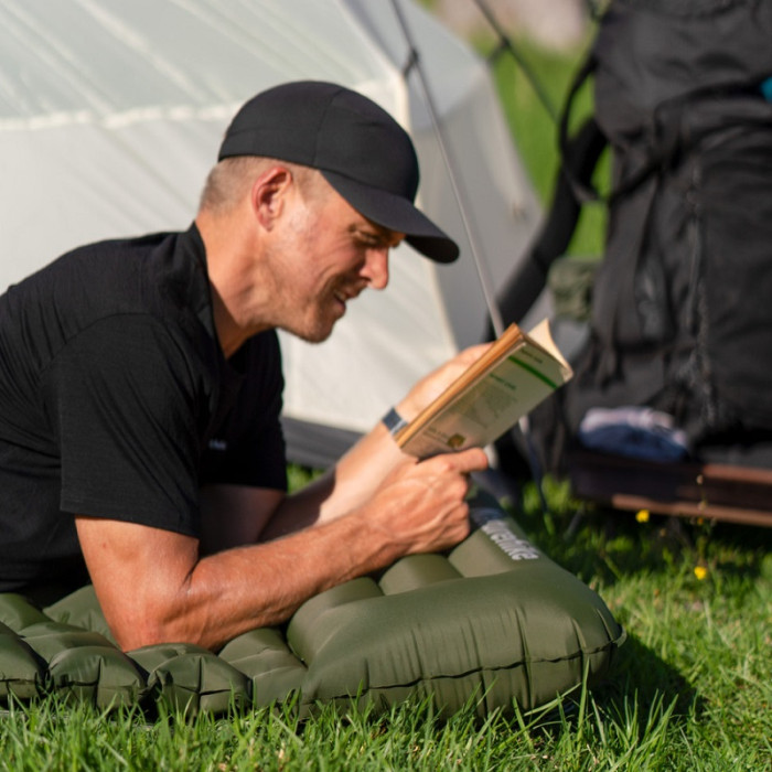 Матрац надувний подвійний із мішком для надування Naturehike CNK2550WS019, 65 mm, Green (6977465869593)