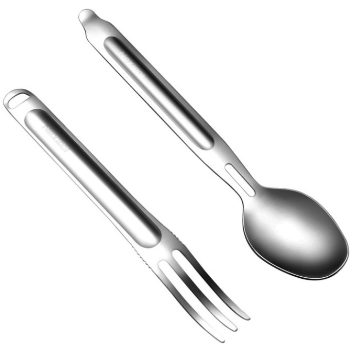 Туристичний набір ложка-виделка NexTool Portable Stainless Steel Tableware, нержавіюча сталь (NE20133)