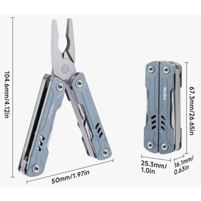 Мультитул NexTool Mini Sailor Pliers S11, Black (NE20156C)