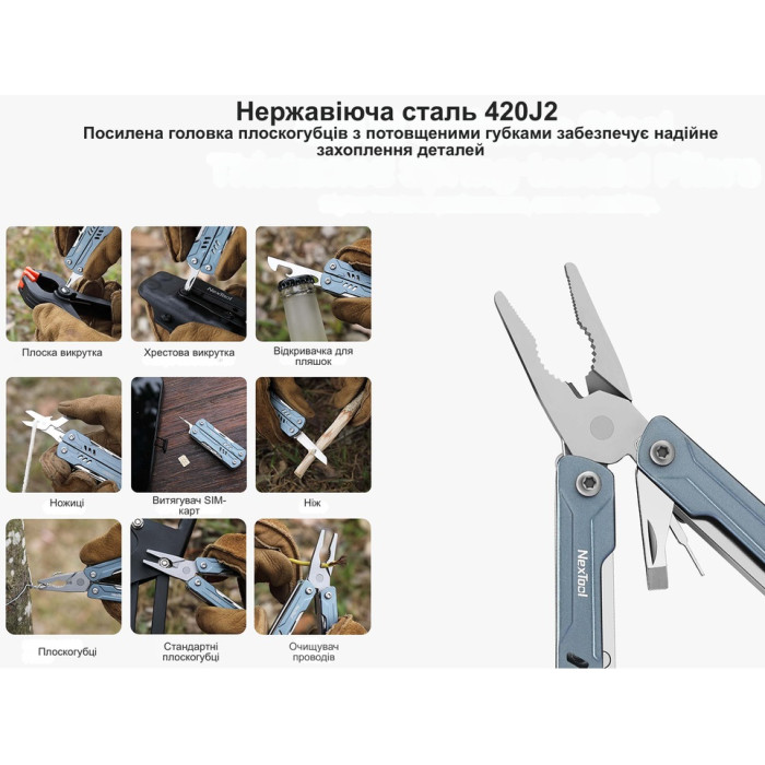 Мультитул NexTool Mini Sailor Pliers S11, Black (NE20156C)