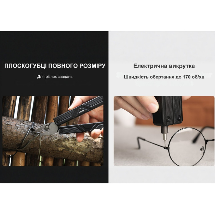 Мультитул з електричною викруткою NexTool Gemini (NE20213)